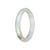 Real Pale Green Jade Bangle Bracelet - 58mm Half Moon