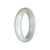 Grade A Pale Green Jade Bangle - 58mm Half Moon