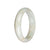 Authentic Pale Green Burmese Jade Bangle - 59mm Half Moon