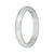 Grade A Pale Green with Pale Lavender Burmese Jade Bangle - 67mm Semi Round