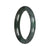 Authentic Grey with Green Pattern Jadeite Jade Bangle Bracelet - 61mm Round