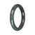 Authentic Grey with Green Pattern Jadeite Jade Bangle Bracelet - 61mm Round