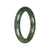 Authentic Grey with Green Pattern Jadeite Bangle - 57mm Round