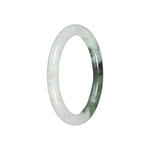 Authentic Pale Green with Green Jade Bangle - 55mm Petite Round