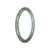 Real Pale Green Burmese Jade Bangle Bracelet - 61mm Petite Round