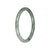 Real Pale Green Burmese Jade Bangle Bracelet - 61mm Petite Round