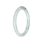 Genuine Light Green Burmese Jade Bangle Bracelet - 59mm Petite Round