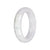 Grade A White with Green Jadeite Jade Bangle - 58mm Half Moon