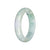 Real Light Green with Light Lavender Jadeite Bangle - 57mm Half Moon