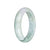 Real Light Green with Light Lavender Jadeite Bangle - 57mm Half Moon