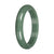 Green Burmese Jade Bangle Bracelet – Half Moon (56mm–63mm)