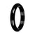 Black Jade Bangle Bracelet – 'The Midnight' Half Moon (54mm–61mm)
