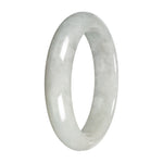 White Burmese Jade Bracelet – Half Moon (53mm–64mm)