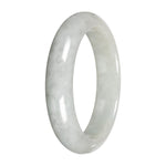 White Burmese Jade Bracelet – Half Moon (53mm–64mm)