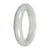 White Burmese Jade Bracelet – Half Moon (53mm–64mm)