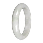 Natural Burmese Jadeite Bangle Bracelet – 'Misty Hills' (55mm–63mm)