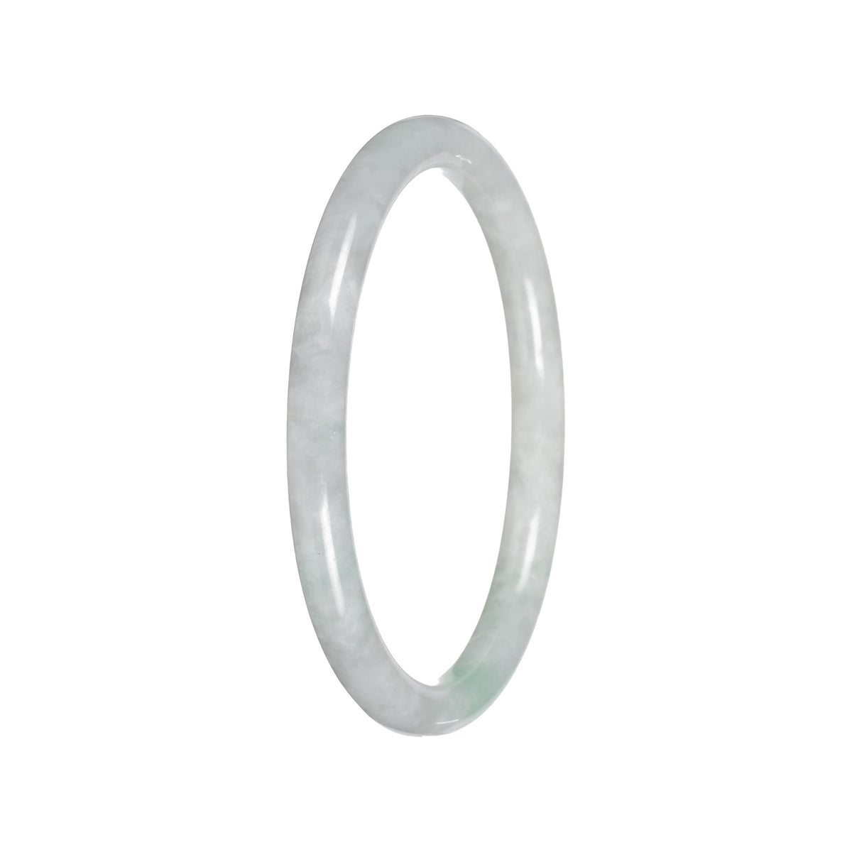 Authentic Burmese Jadeite Bracelet - 'Quiet Skies' - Petite Oval (53mm-56mm)