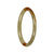 Untreated Olive Green with Brownish Yellow Patches Burma Jade Bangle Bracelet - 53mm Petite Round