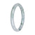 Natural White with Green Pattern Burmese Jade Bangle - 57mm Petite Round