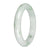 Genuine White with Apple Green and Olive Patches Traditional Jade Bangle Bracelet - 59mm Half Moon