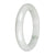 Authentic White Jade Bangle - 59mm Half Moon
