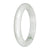 Authentic White Jade Bangle - 59mm Half Moon