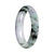 Genuine Light Lavender with Green Pattern Traditional Jade Bangle - 56mm Half Moon
