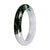 Authentic Light Lavender with Deep Green Patch Jadeite Jade Bangle - 57mm Half Moon