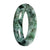 Natural Jadeite Half Moon Bangle Bracelet – 'The Landscape' (57mm–59mm)