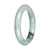 Real Light Green with Deep Green Patch Burmese Jade Bangle - 51mm Round