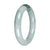 Real Light Green with Deep Green Patch Burmese Jade Bangle - 51mm Round