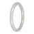 Authentic White with Pale Yellow Patch Traditional Jade Bangle Bracelet - 59mm Petite Round