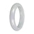 Natural White Burmese Jade Bangle - 56mm Half Moon