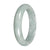 Real Light Green Jadeite Bangle Bracelet - 58mm Half Moon