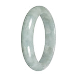 Real Light Green Jadeite Bangle Bracelet - 58mm Half Moon