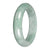 Grade A Green Burmese Jade Bangle - 58mm Half Moon