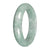 Grade A Green Burmese Jade Bangle - 58mm Half Moon