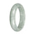 Authentic Light Green Burmese Jade Bangle Bracelet - 55mm Half Moon