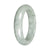 Authentic Light Green Burmese Jade Bangle Bracelet - 55mm Half Moon