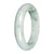 Grade A Light Green with Deep Green Patches Jadeite Bangle - 58mm Half Moon