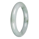 Untreated Pale Green with Green Patches Jadeite Jade Bangle - 55mm Round