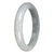 Genuine White with Light Gray Section Burma Jade Bangle - 63mm Half Moon