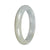 Grade A Pale Green Jadeite Bangle - 55mm Half Moon