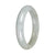 Grade A Pale Green Jadeite Bangle - 55mm Half Moon