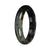 Authentic Deep Gray and Green Pattern Burmese Jade Bangle Bracelet - 58mm Half Moon