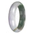 Genuine Green with Lavender Section Jadeite Jade Bangle - 62mm Half Moon