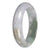 Genuine Gray with Pale Lavender and Olive Patch Burmese Jade Bangle - 62mm Half Moon