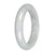 Natural White Traditional Jade Bangle - 58mm Half Moon