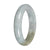 Natural Light Green with Light Olive Patch Burma Jade Bangle - 57mm Half Moon