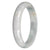 Natural White with Grey and Green Sections Jadeite Bangle Bracelet - 79mm Half Moon